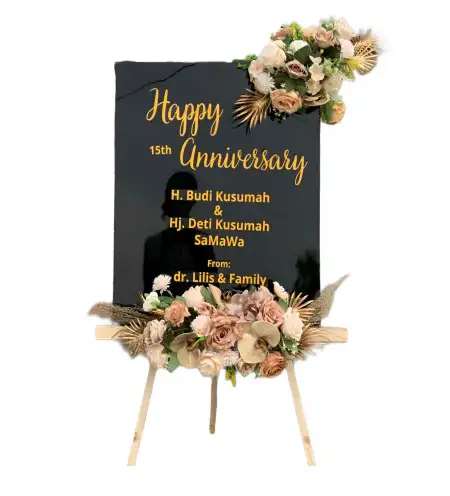 Papan Bunga Akrilik mas